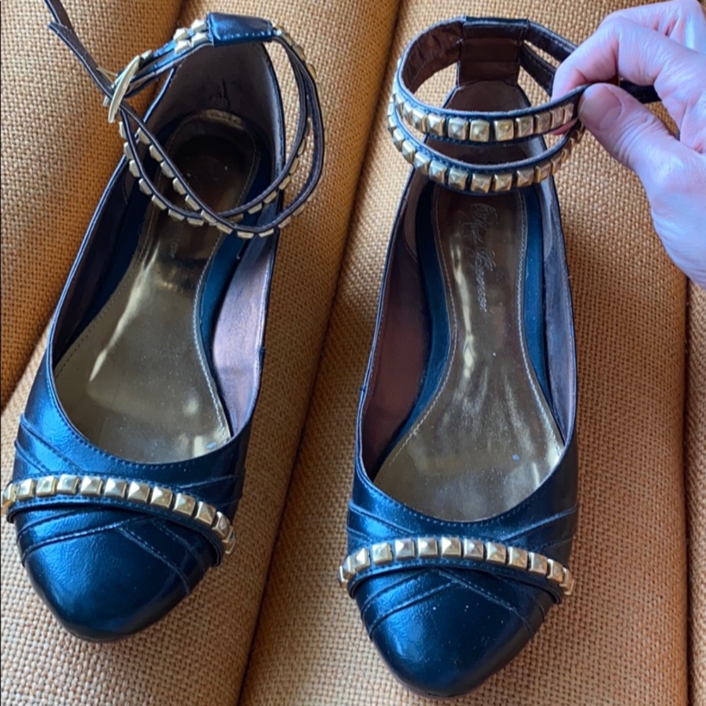 Matt Bernson Black Studded Flats